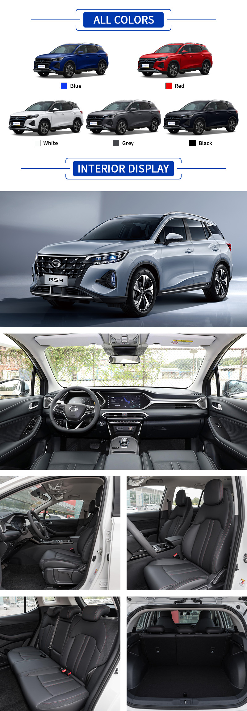 GAC Motor GS4 PHEV All Colors,GAC Motor GS4 PHEV All Interior Display